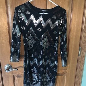 Express sequin mini dress